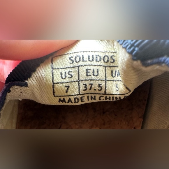 Soludos‎ women’s velvet llama sneaker slide slip-on navy blue white cream 7 - Picture 10 of 10